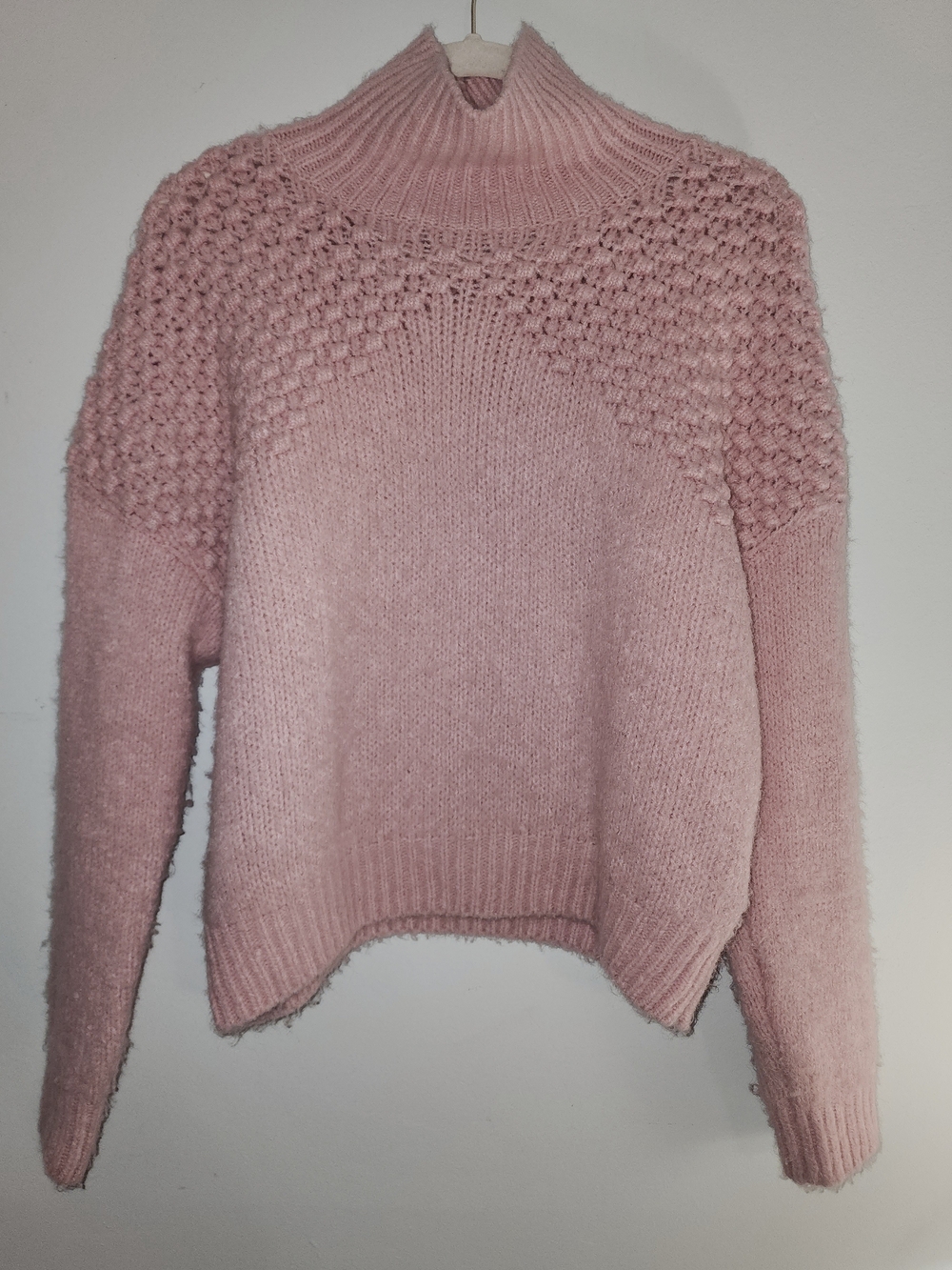 FREE PEOPLE Soft Knit Pink Turtleneck Sweater SIZE small